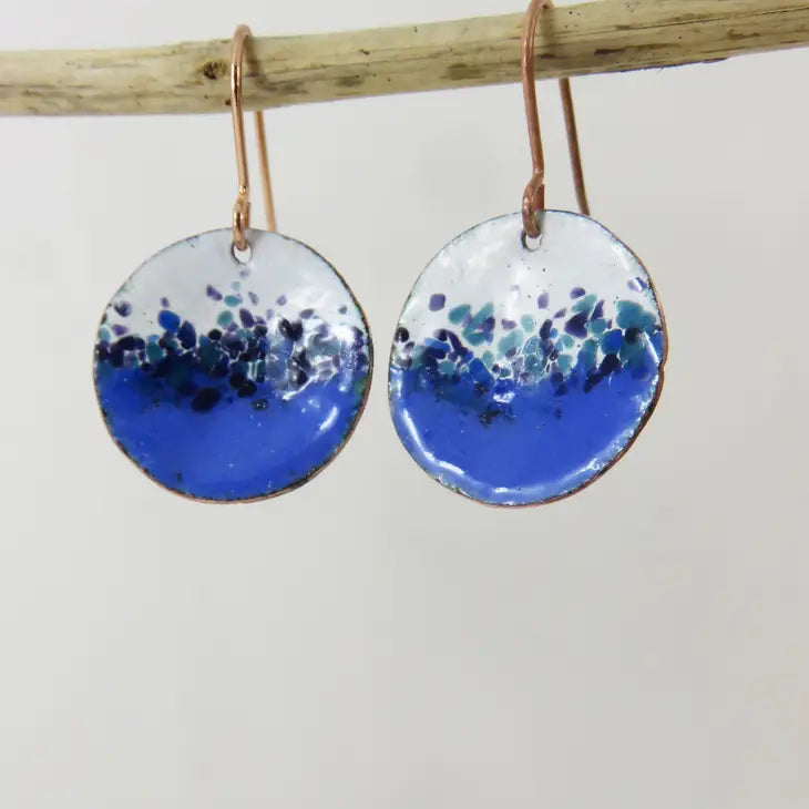 Coloured Earrings With Glass Sprinkles - Choice Of 4 Colours