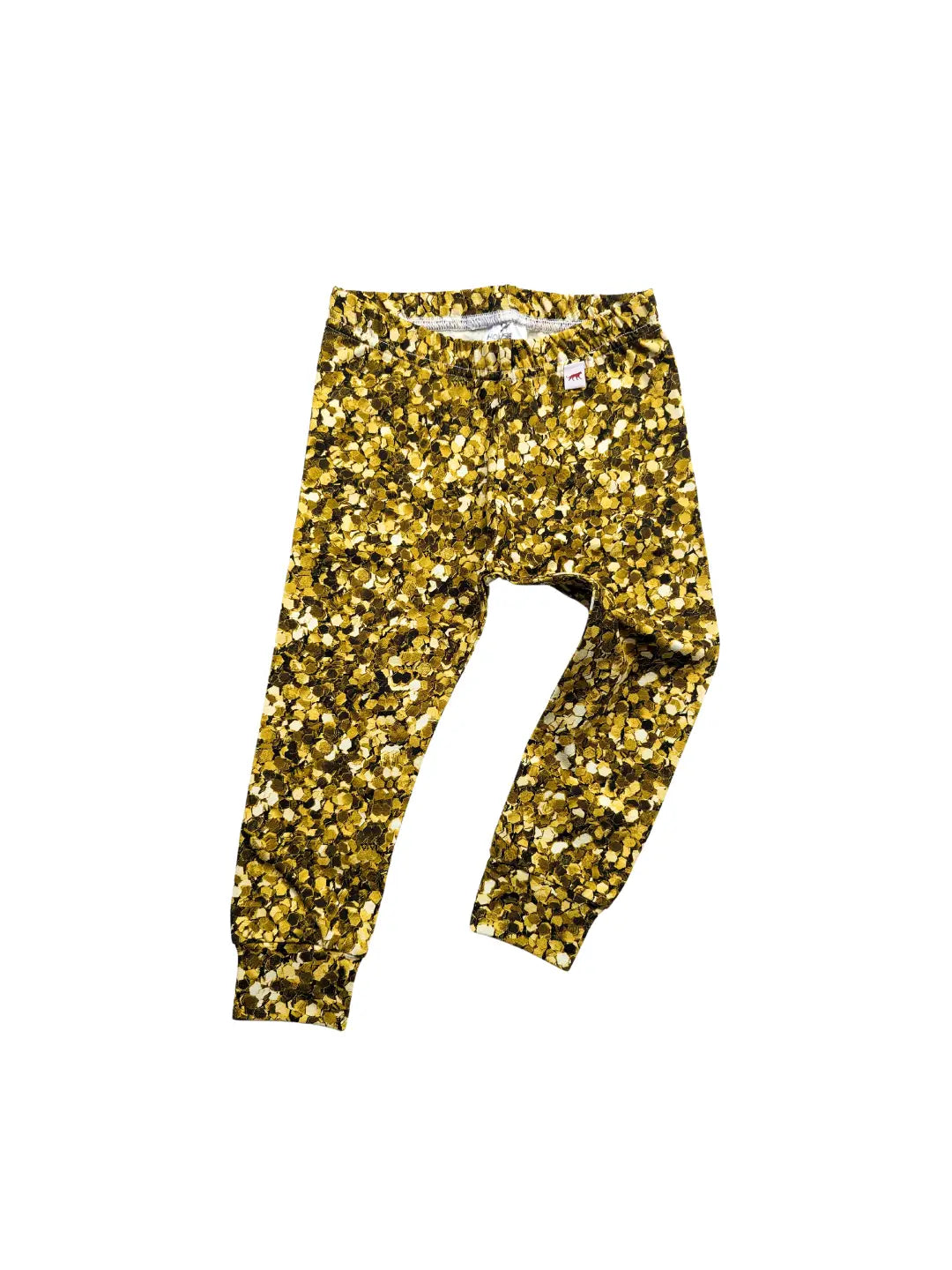 Gold Glitter Effect Leggings