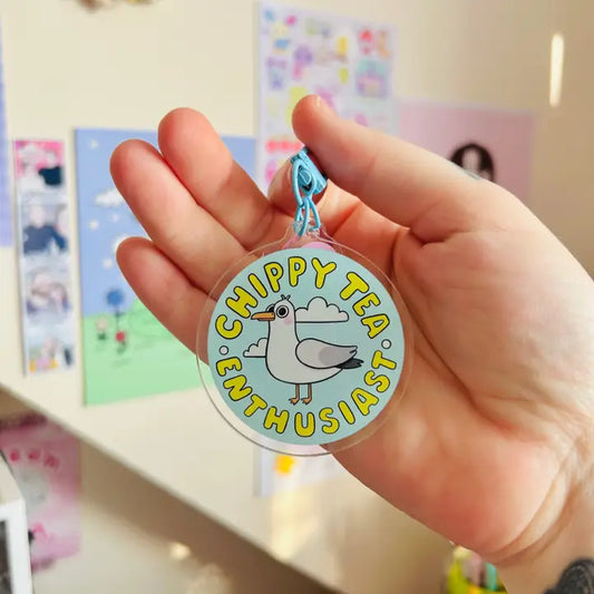 Chippy Tea Enthusiast - Acrylic Keyring