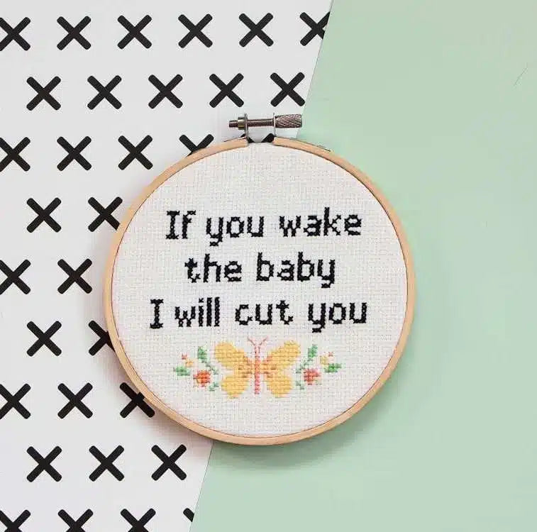 Don't Wake The Baby Cross Stitch Kit