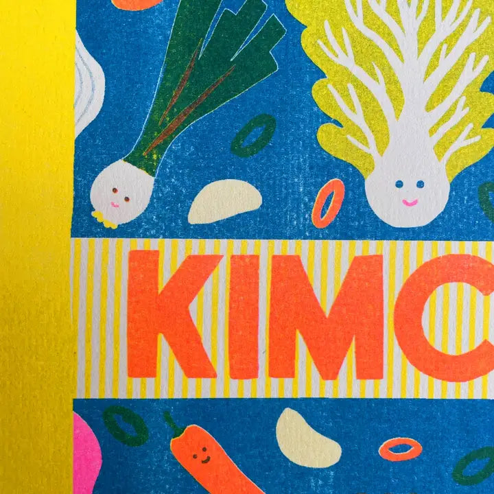 Kimchi Risograph Art Print - A4