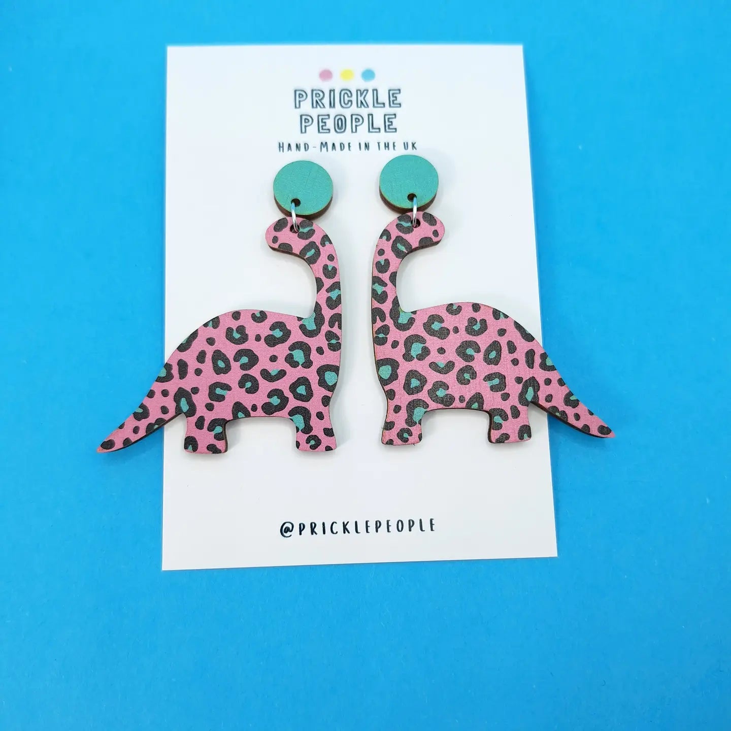 Pink Dinosaur Statement Earrings