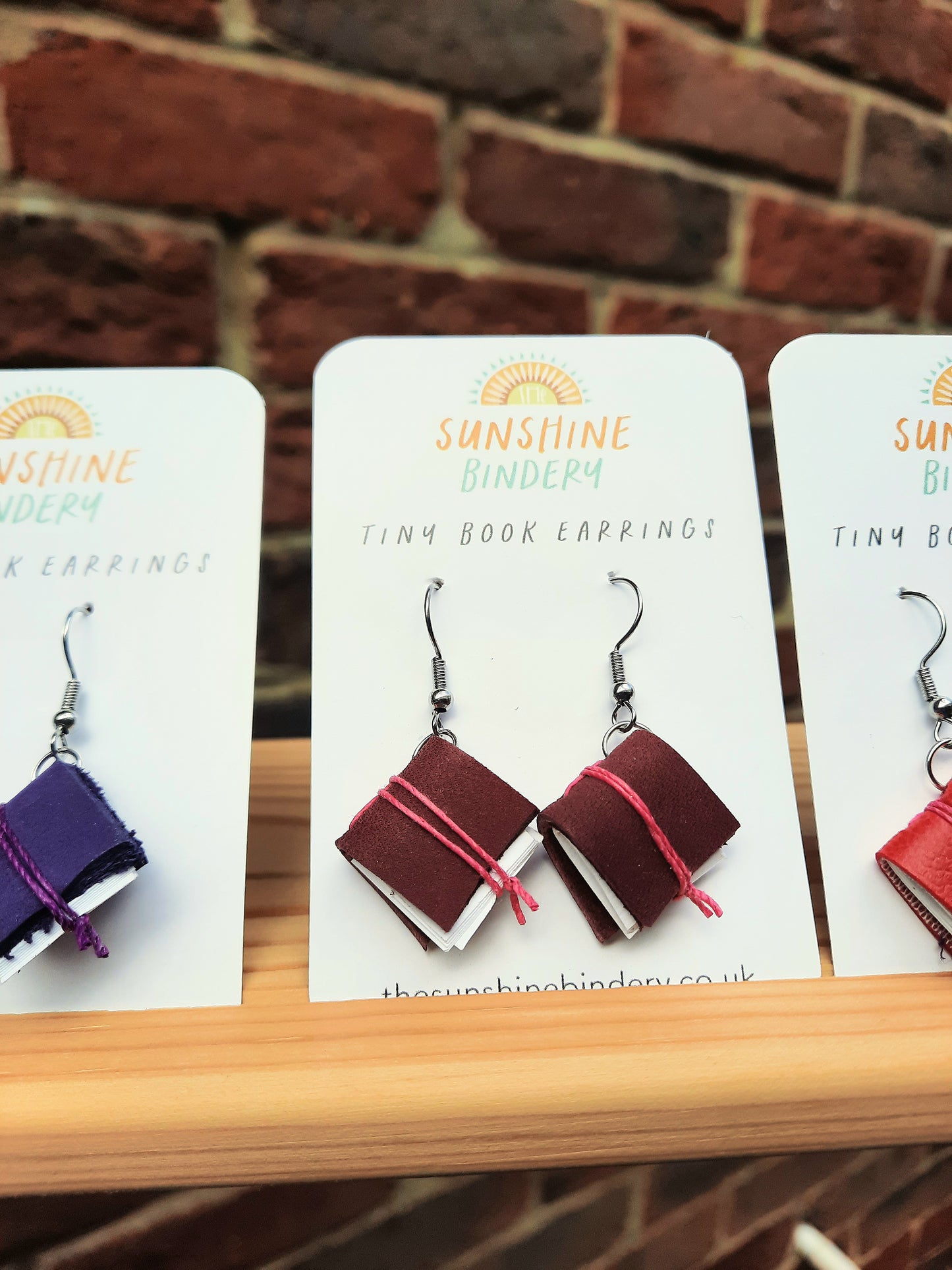 Tiny Book Earrings