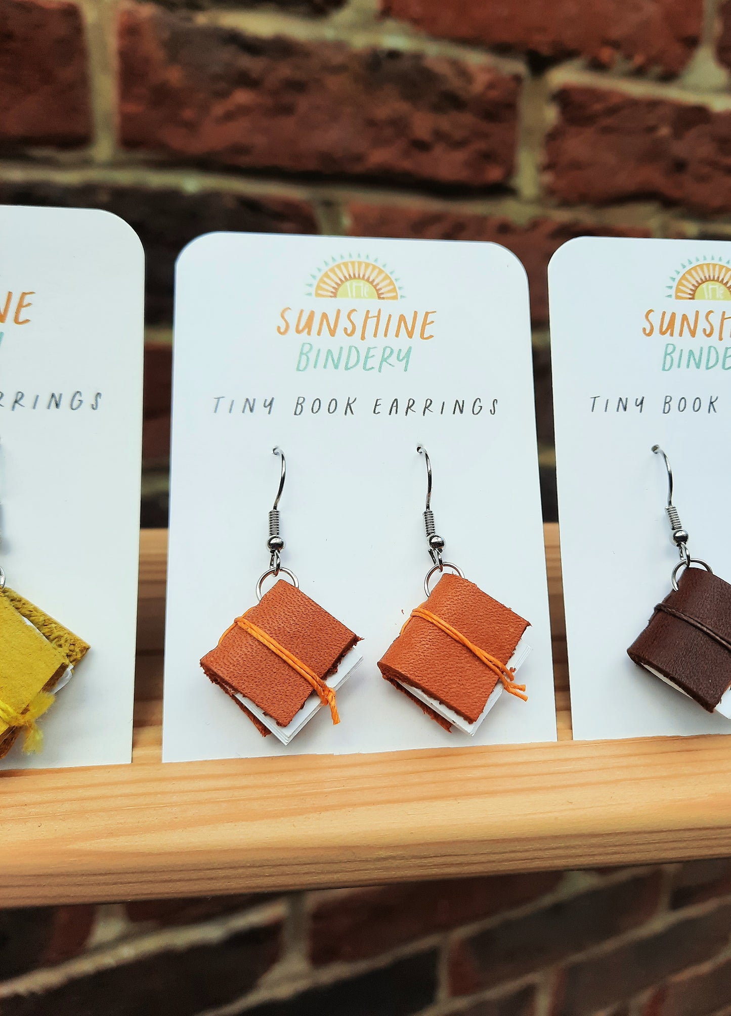 Tiny Book Earrings