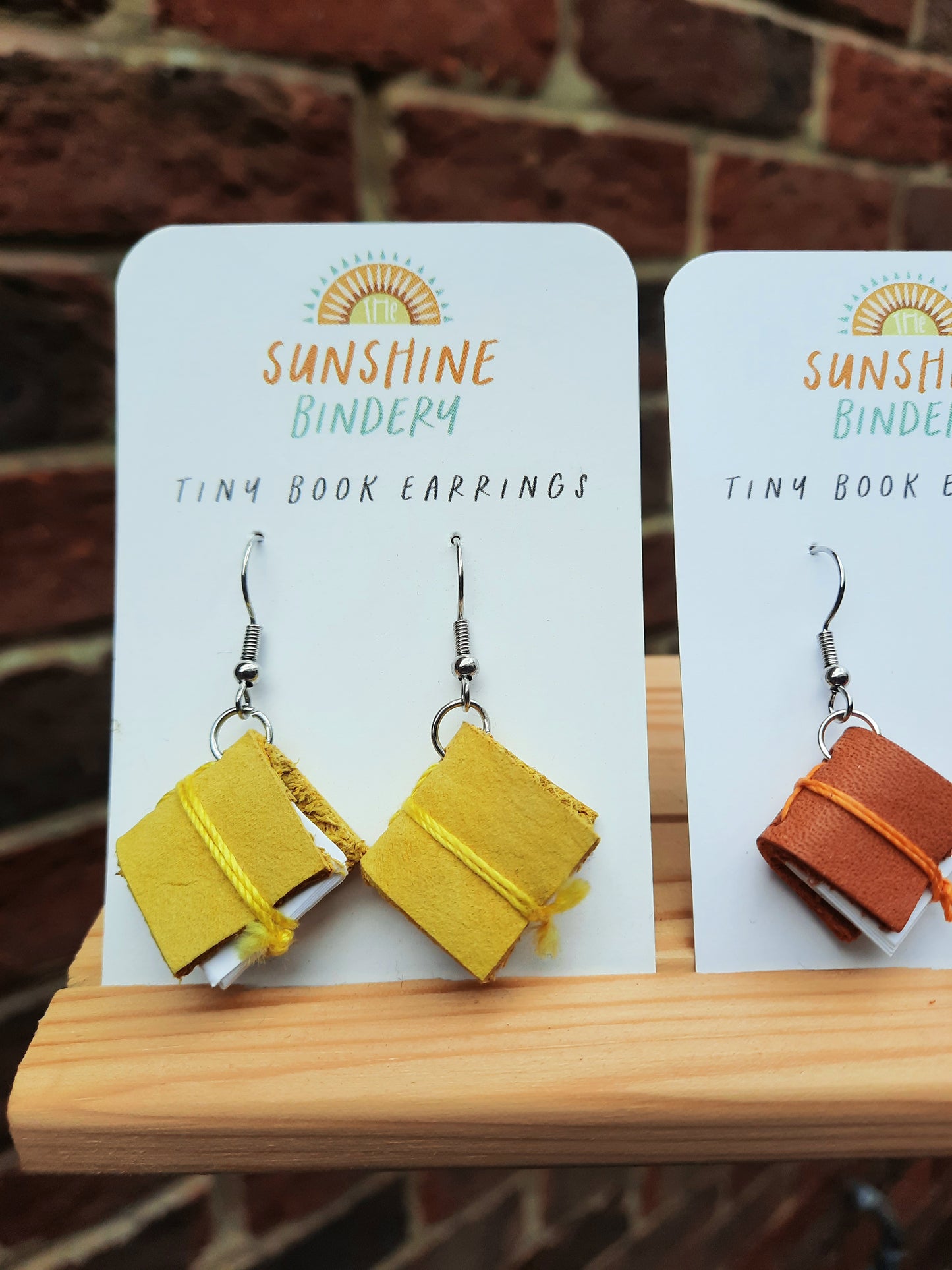 Tiny Book Earrings