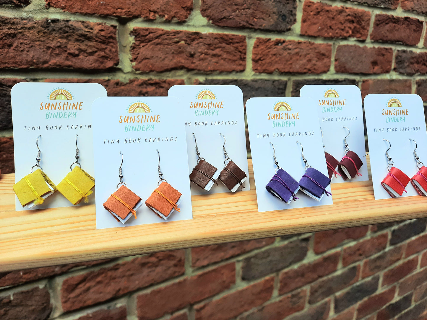 Tiny Book Earrings