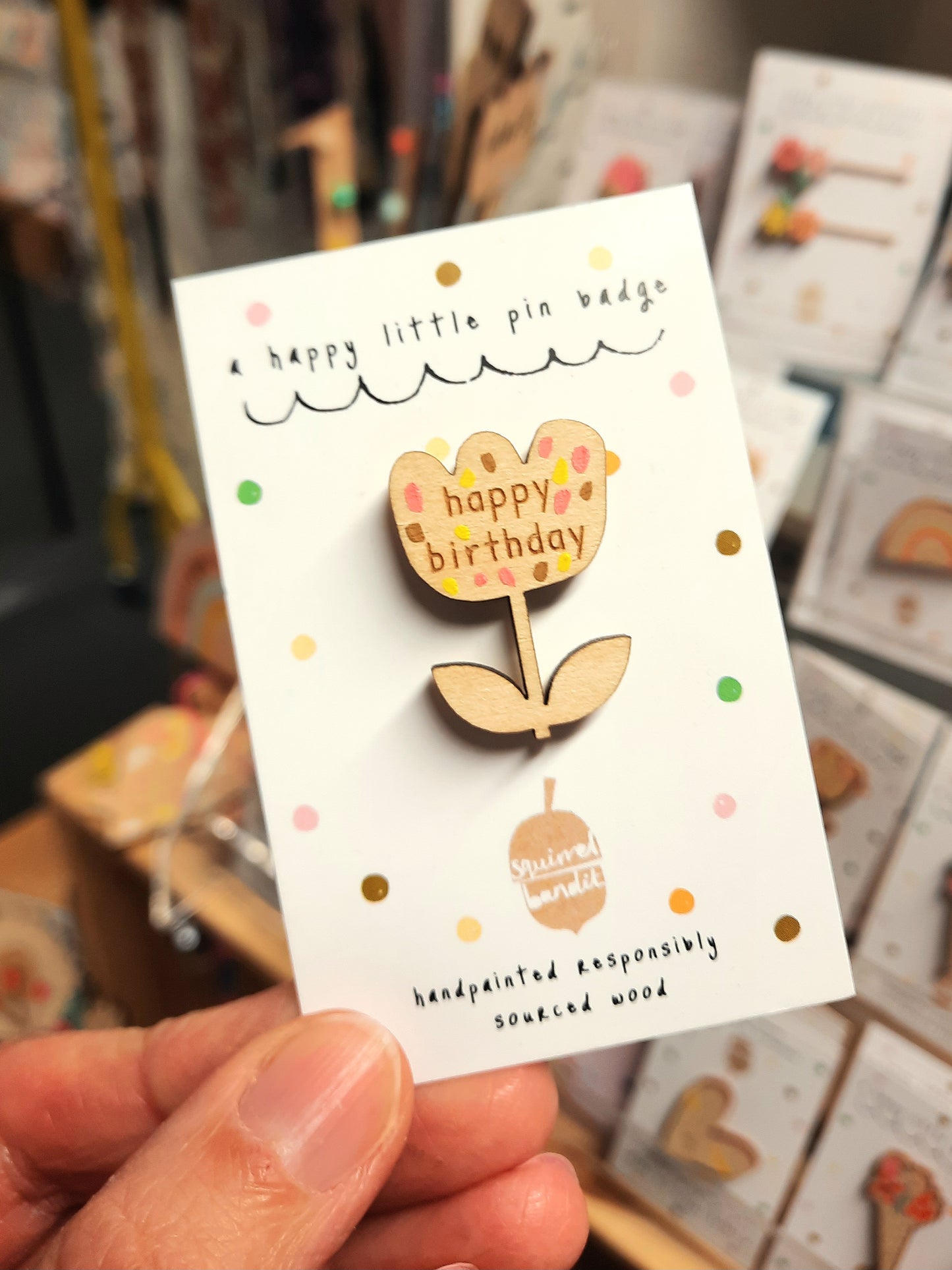Happy Birthday Pin Badge