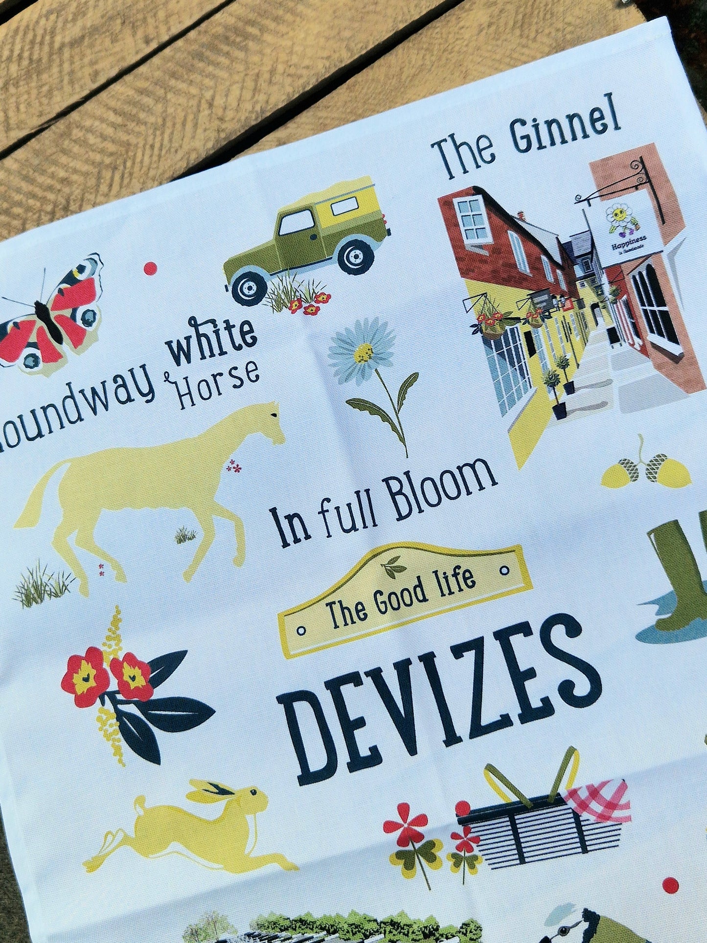 Devizes 'The Good Life' Tea Towel