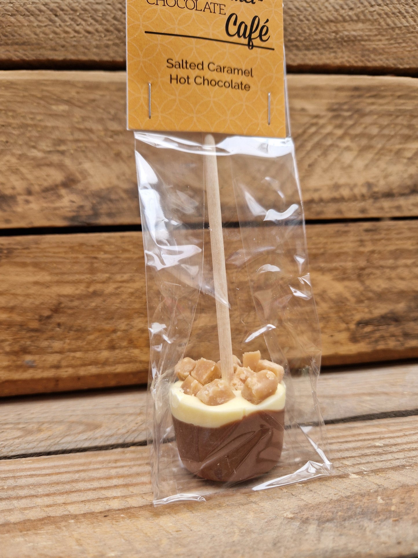 Salted Caramel Hot Chocolate Stirrer