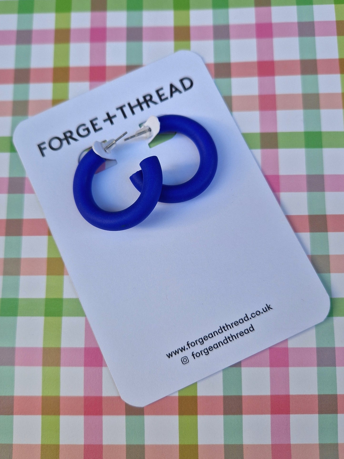 Forge + Thread Polymer Clay Hoop Earrings - various colours available