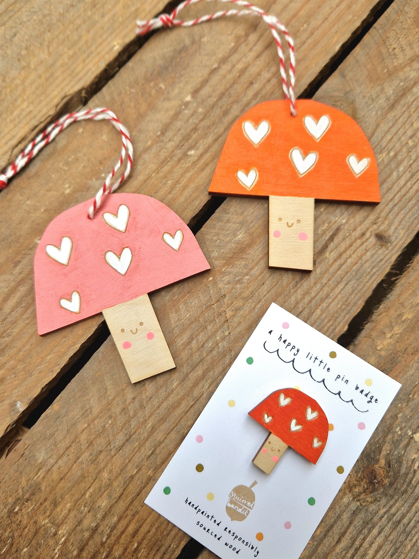 Heart Toadstool Decoration