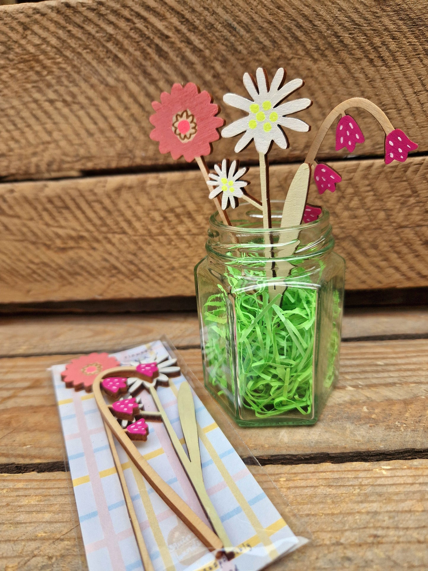 Mini Wooden Wildflower Stems - Set Of 3 Stems