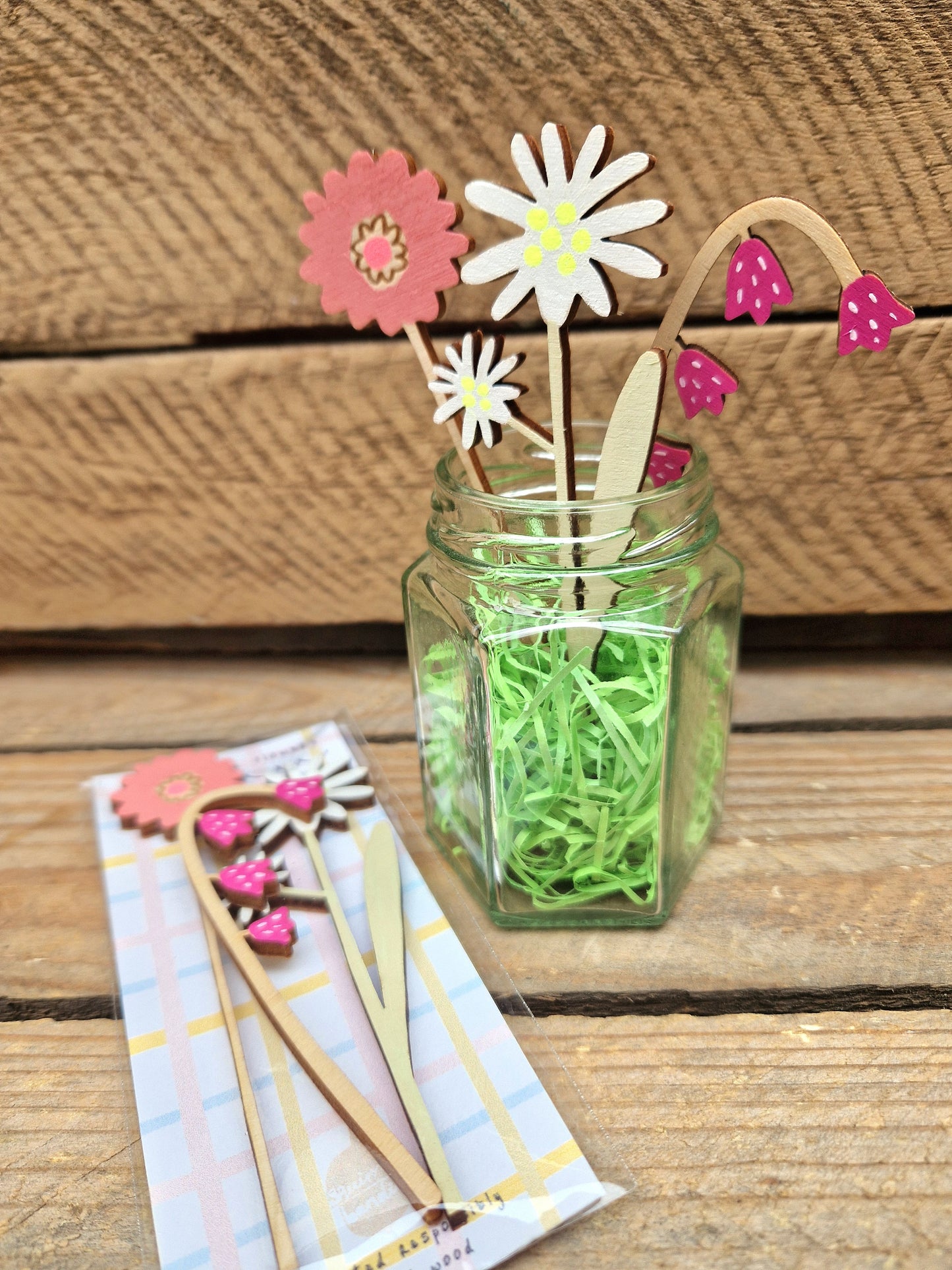 Mini Wooden Wildflower Stems - Set Of 3 Stems