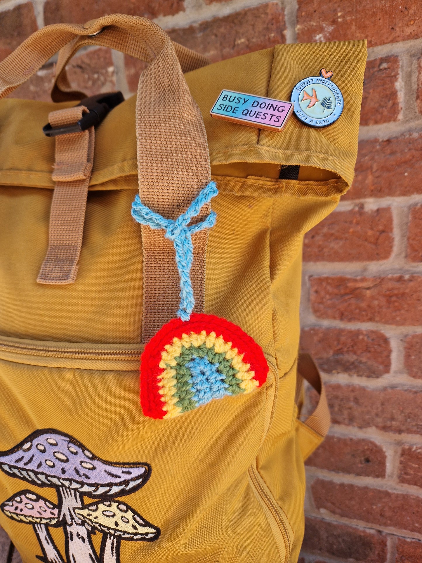 Handmade Crochet Car Mirror Buddies - 3 Available Designs