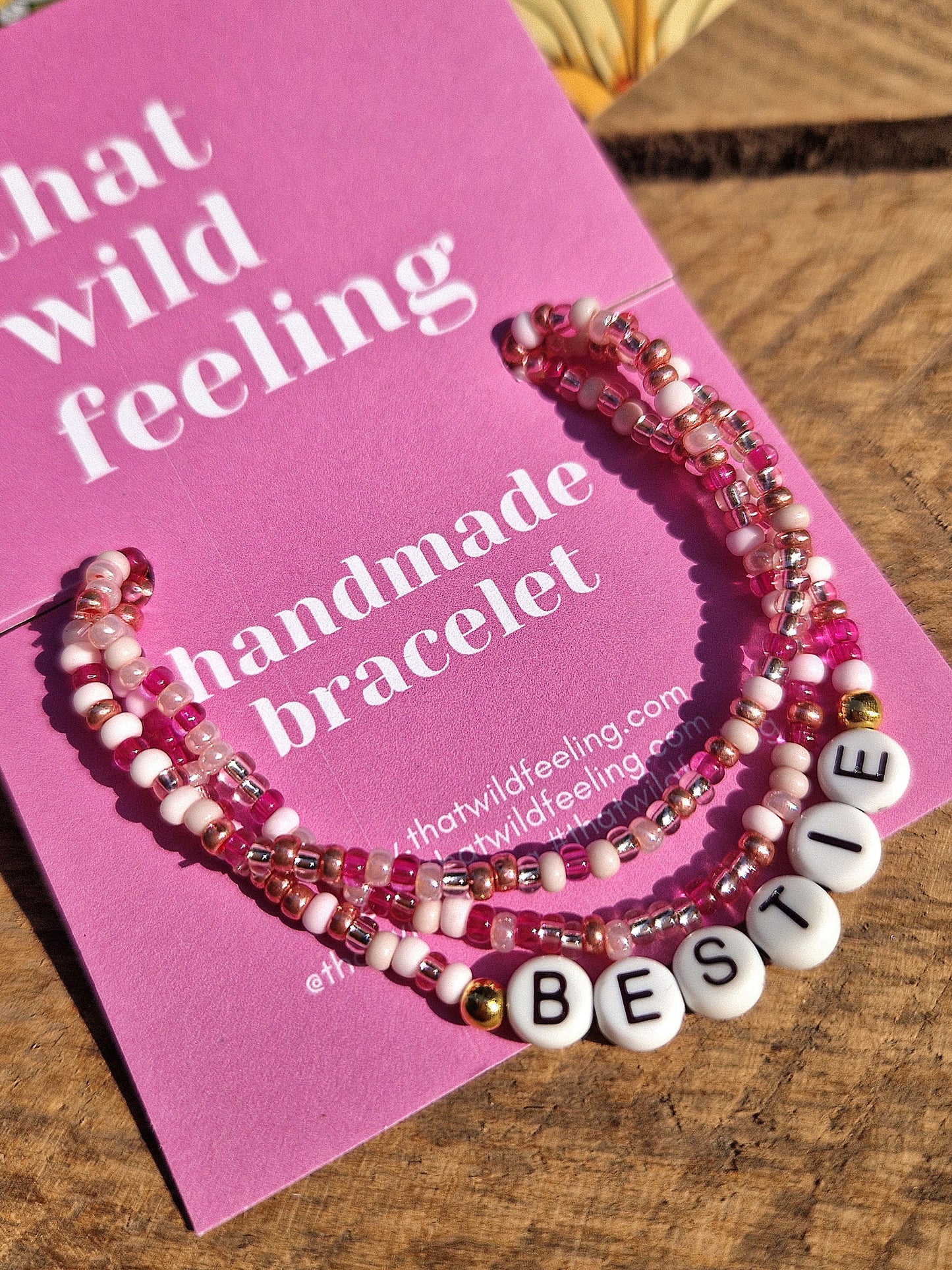 'Bestie' Confetti Seed Bead Bracelet