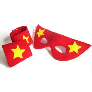 Superhero Mask and Cuffs Set - Red