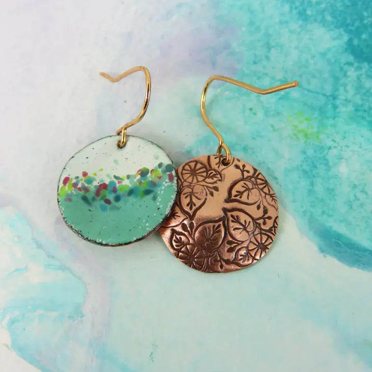 Coloured Earrings With Glass Sprinkles - Choice Of 4 Colours