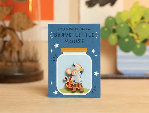 Brave Little Mouse Wooden Pin