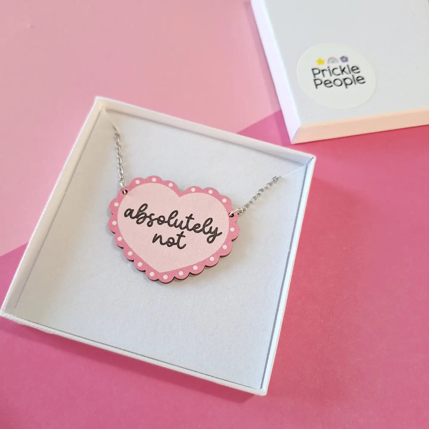 Absolutely Not Heart Necklace