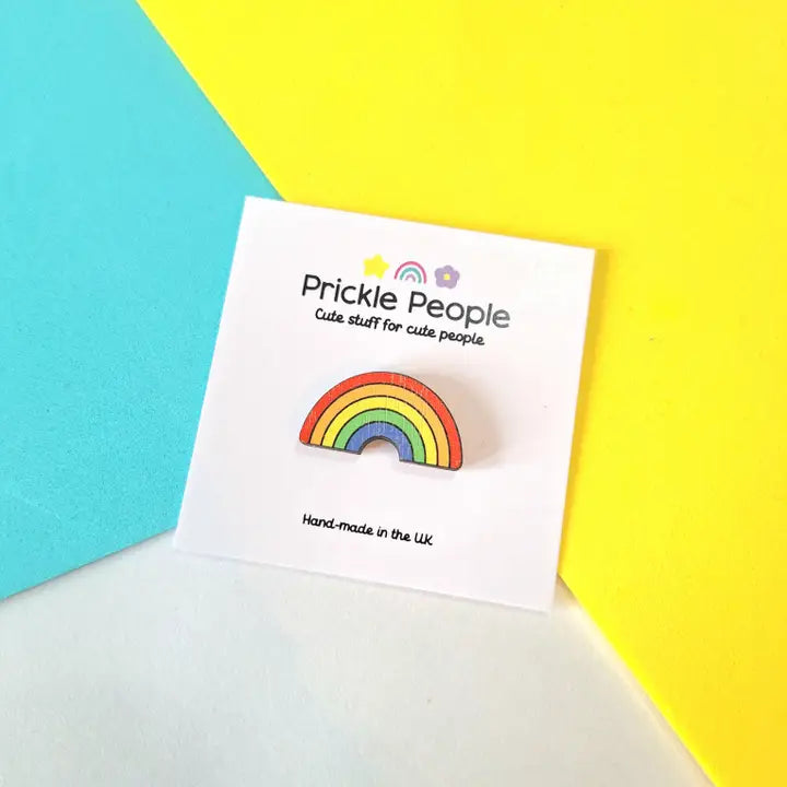 Bright Rainbow Pin Badge