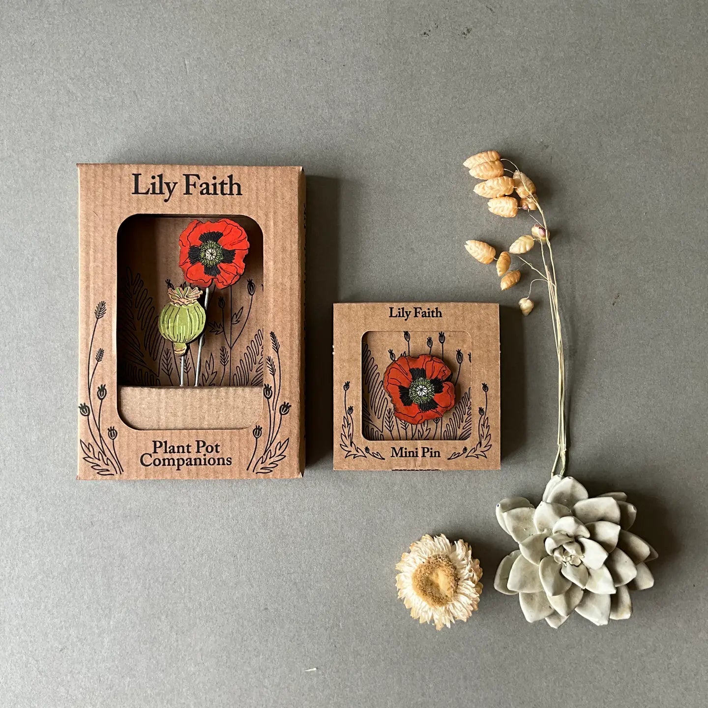 Poppy Hand Painted Mini Pin