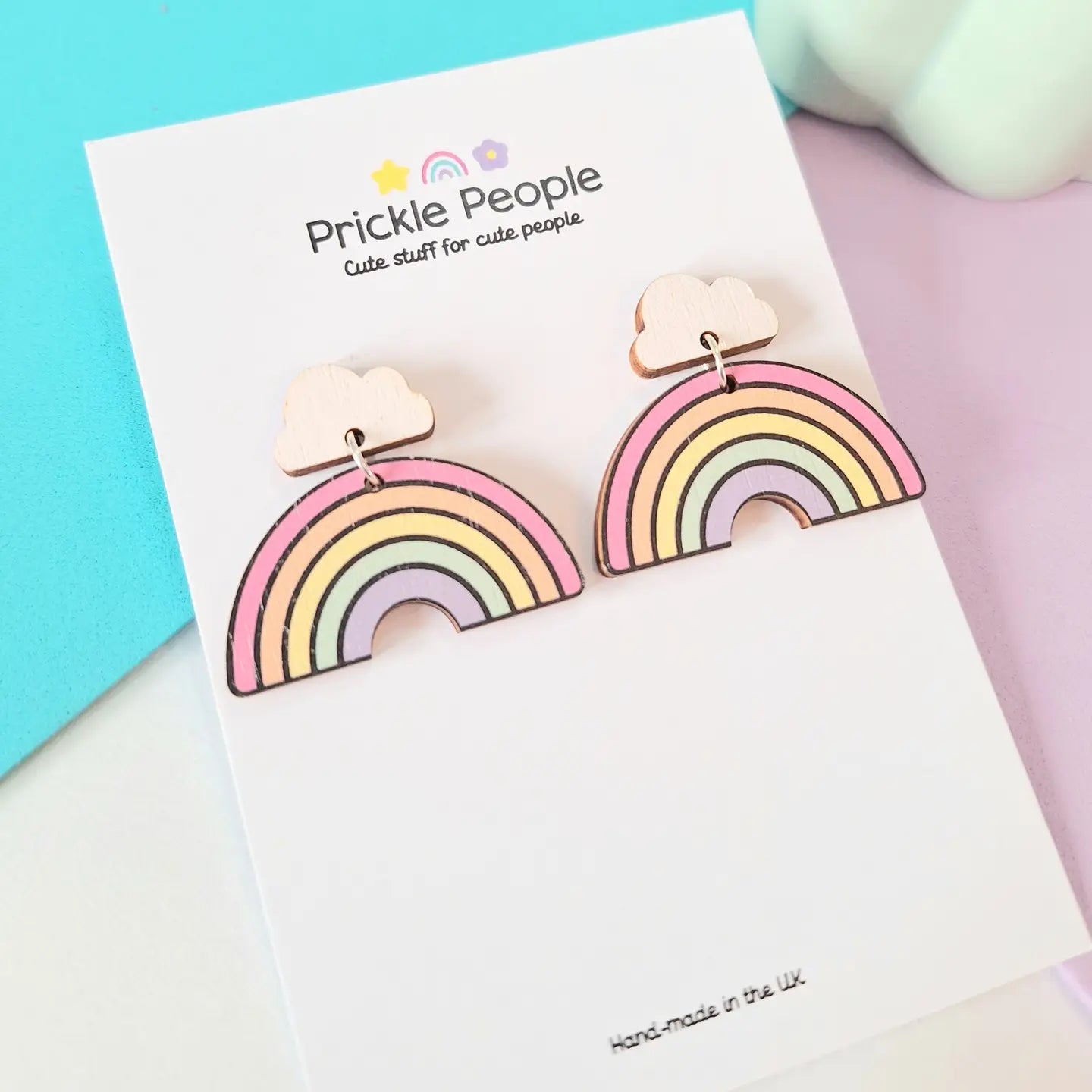 Pastel Rainbow Dangle Earrings