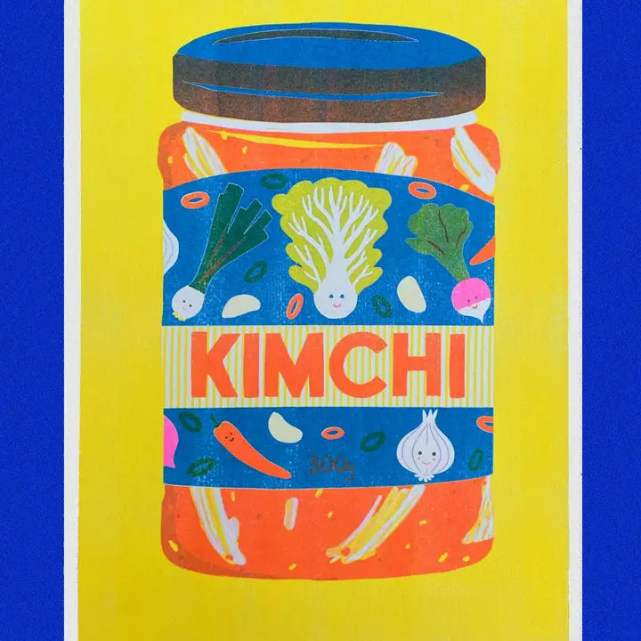 Kimchi Risograph Art Print - A4