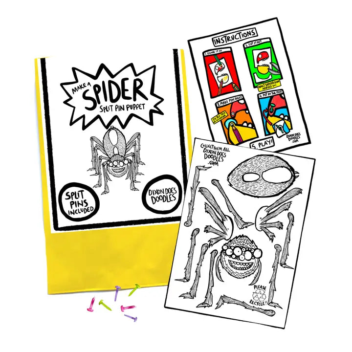 Spider Split Pin Puppet Craft KIt
