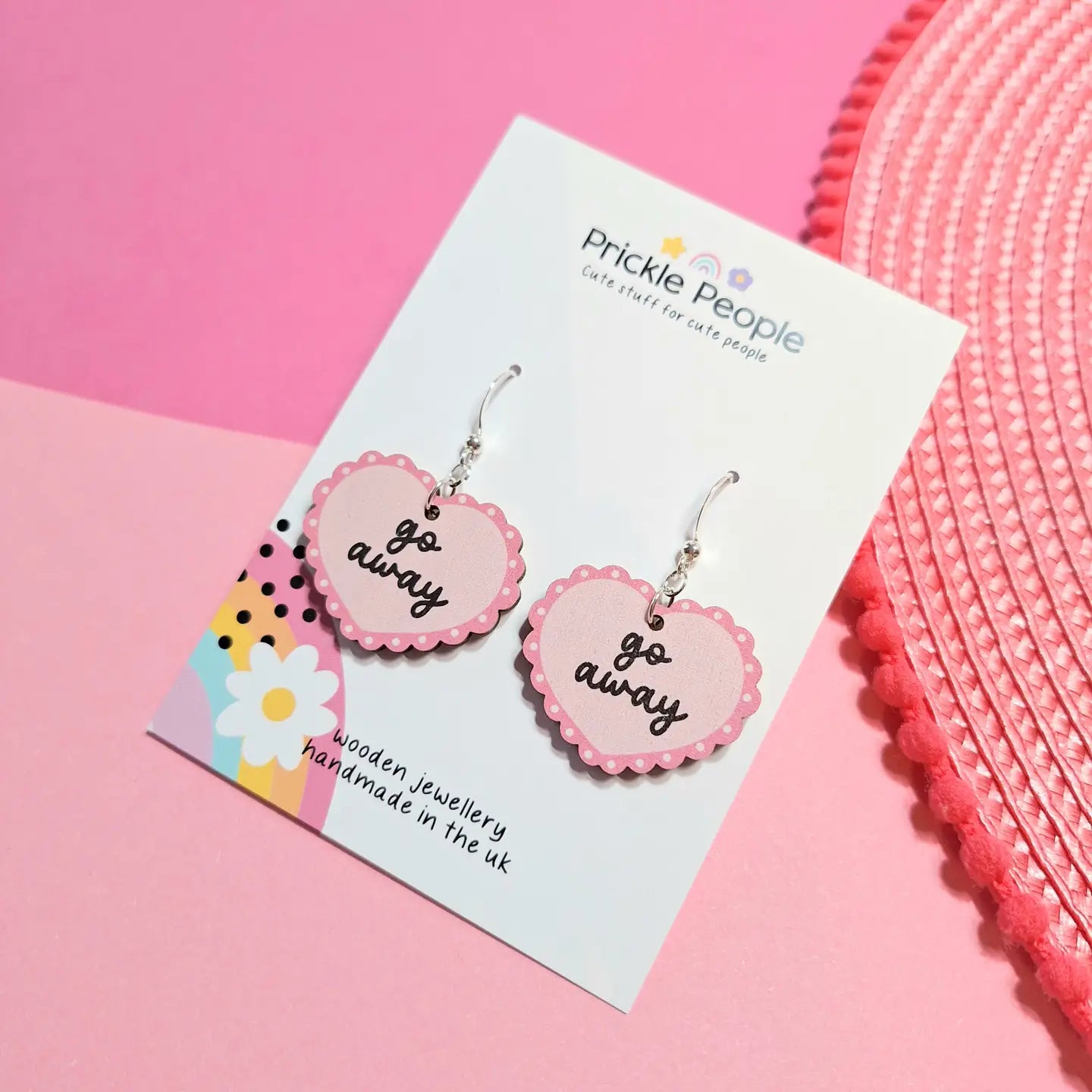 Go Away Heart Earrings