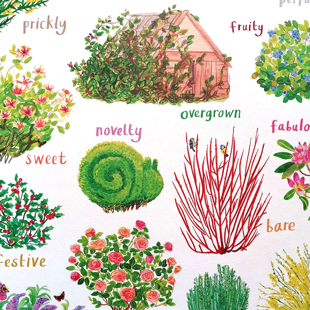 Bushes A4 Art Print