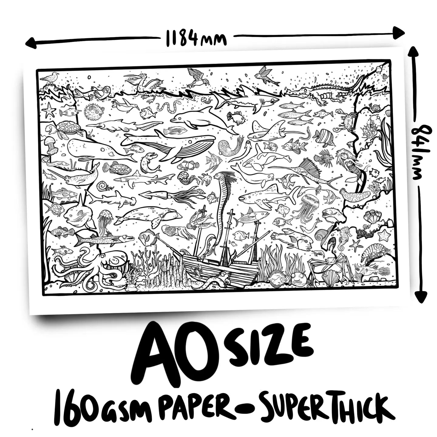 Ocean! Giant Colouring Poster