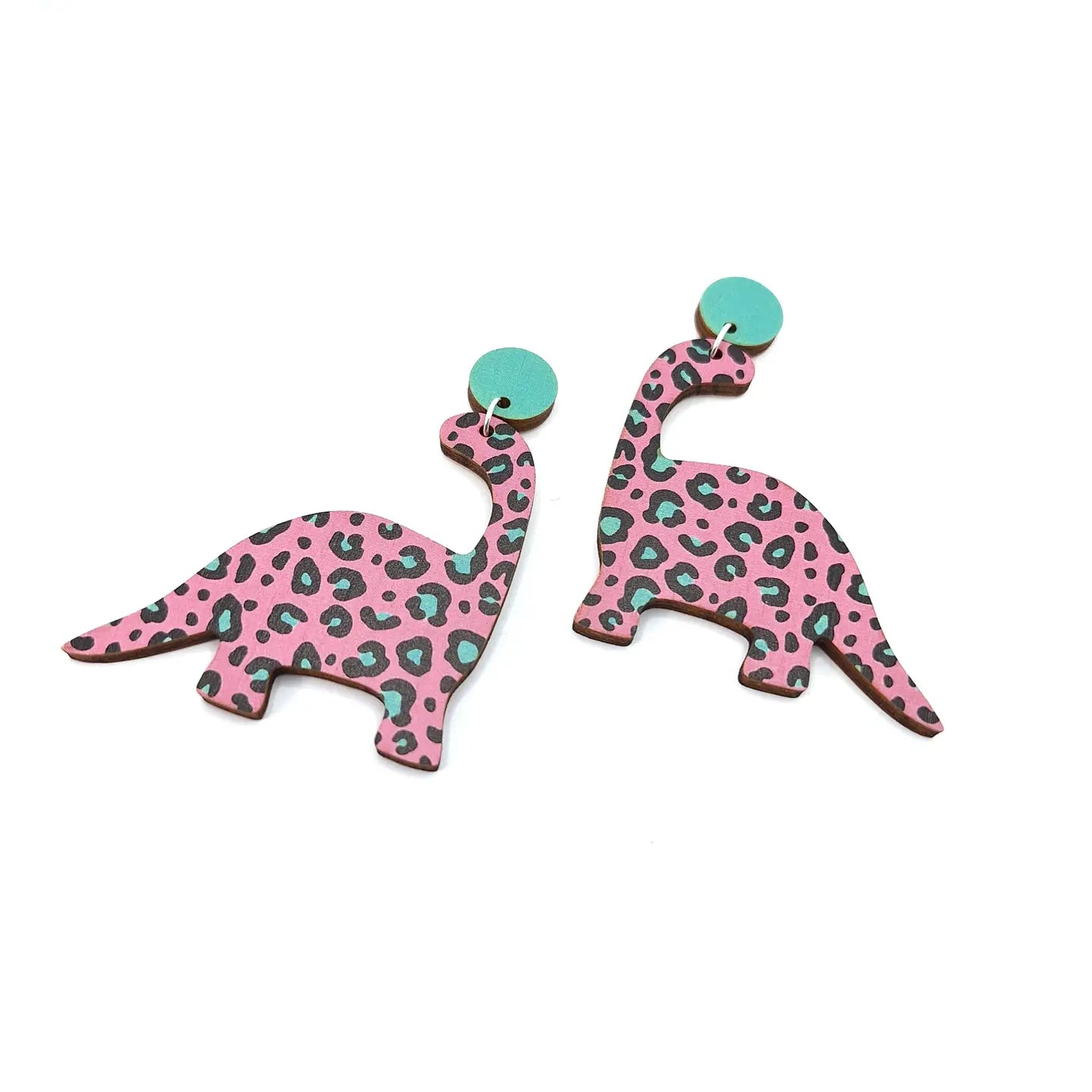 Pink Dinosaur Statement Earrings