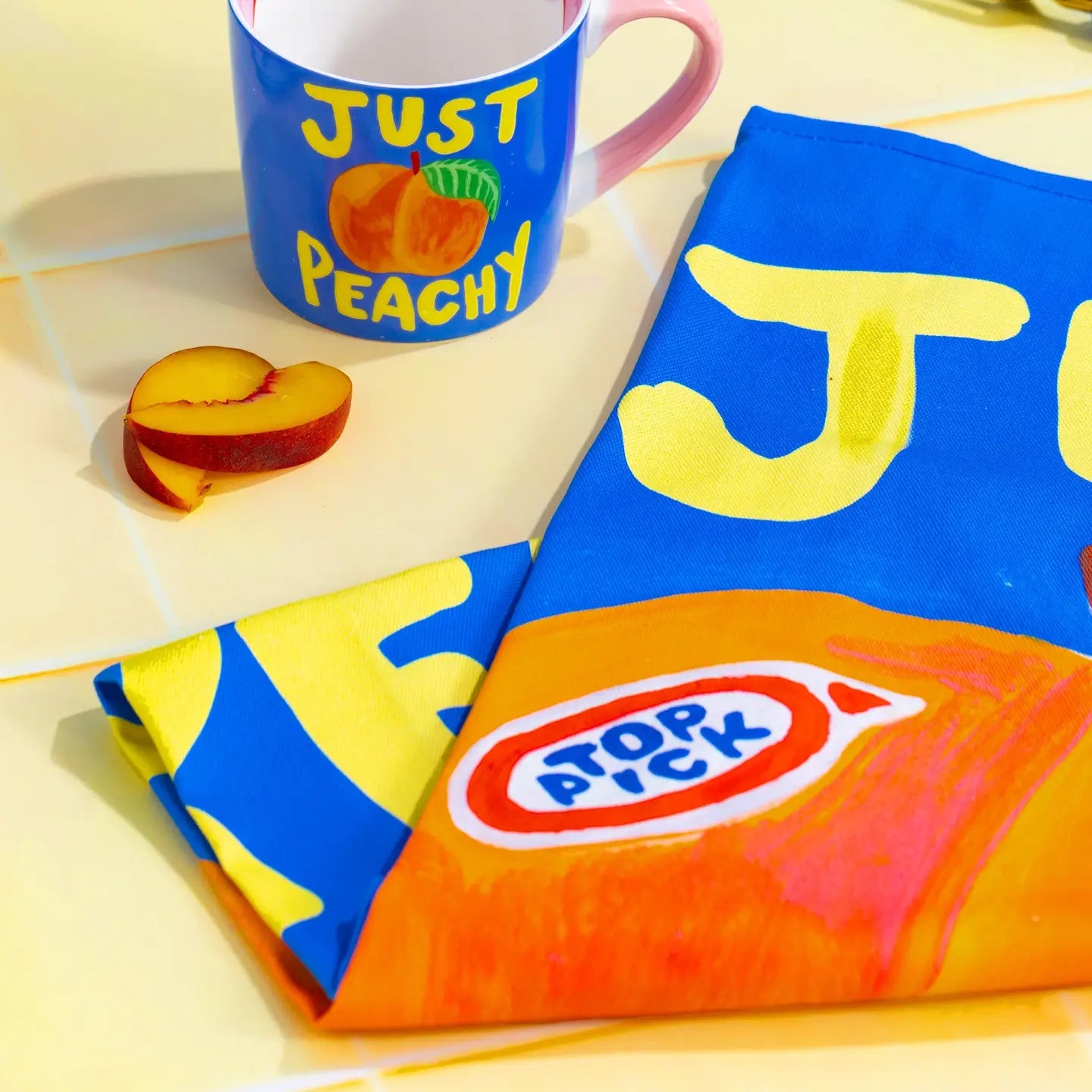 Just Peachy Tea Towel