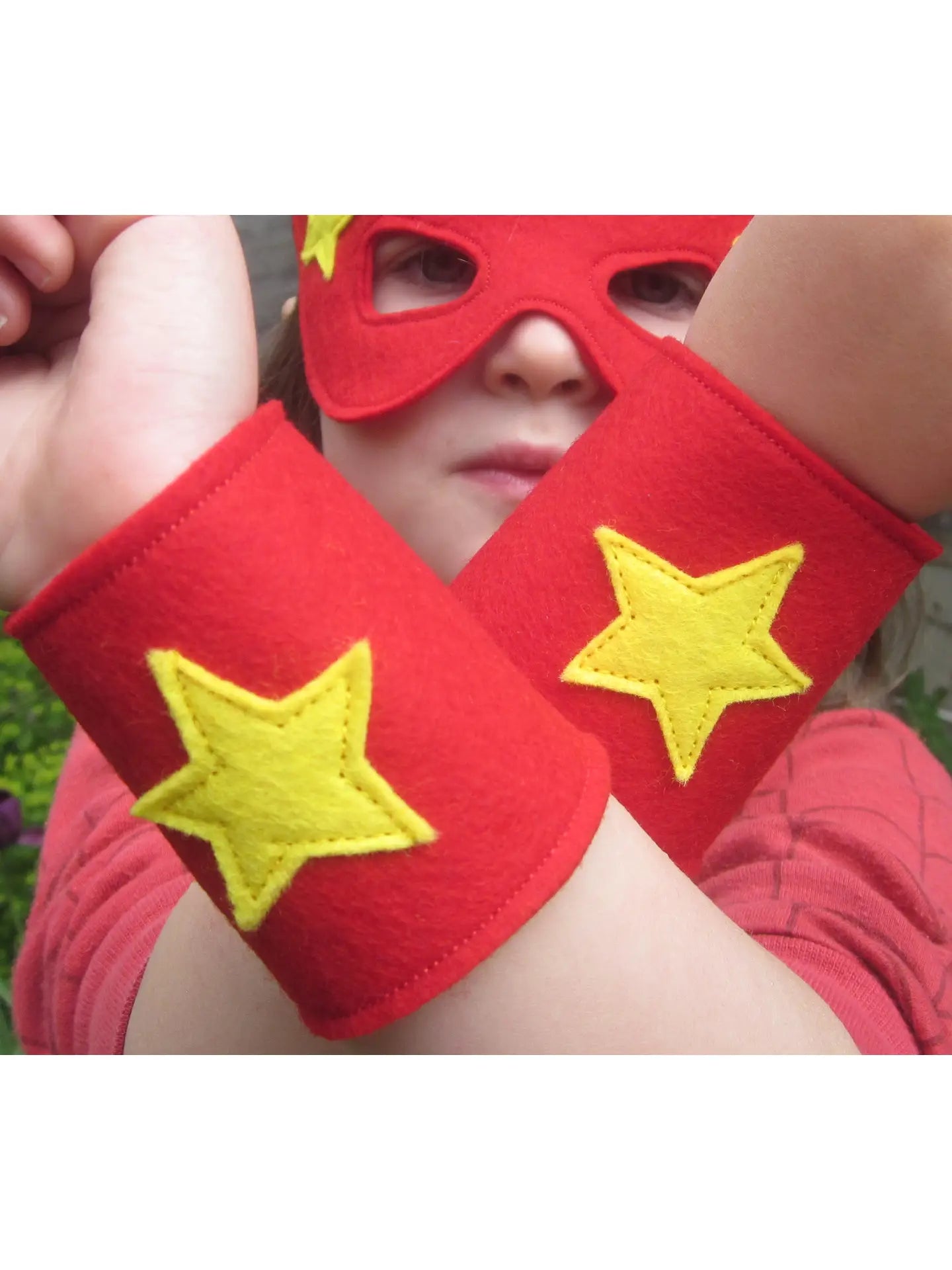 Superhero Mask and Cuffs Set - Red