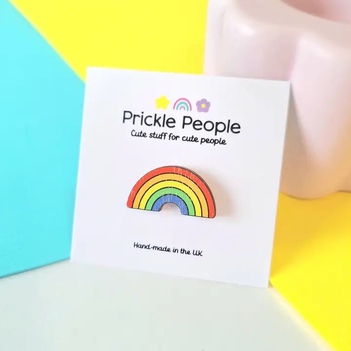 Bright Rainbow Pin Badge