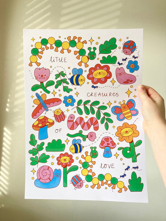 A3 Iris Otto Little Creatures Print