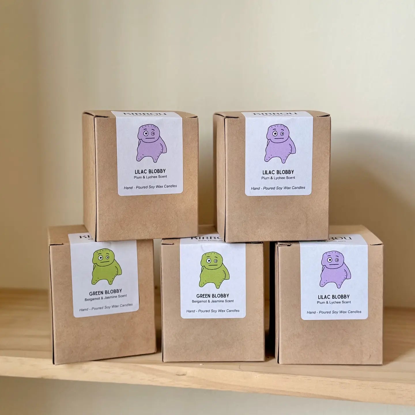 'Blobby' Decorative Soy Candle - 3 Scent/ Colours Available