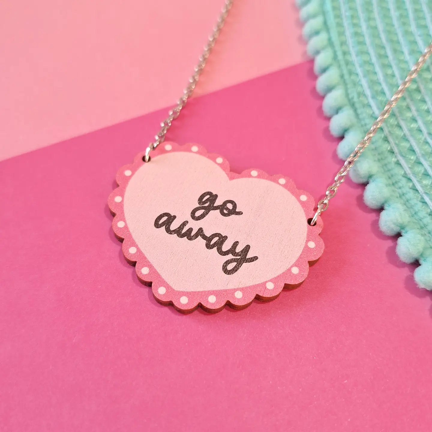 Go Away Heart Necklace