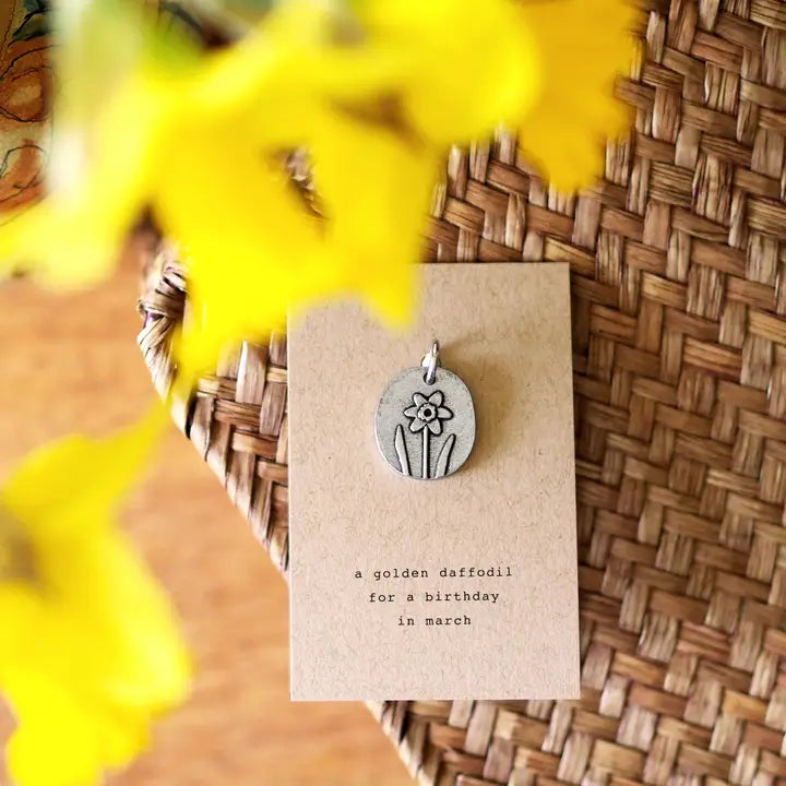 Pewter Birth Flower Charm