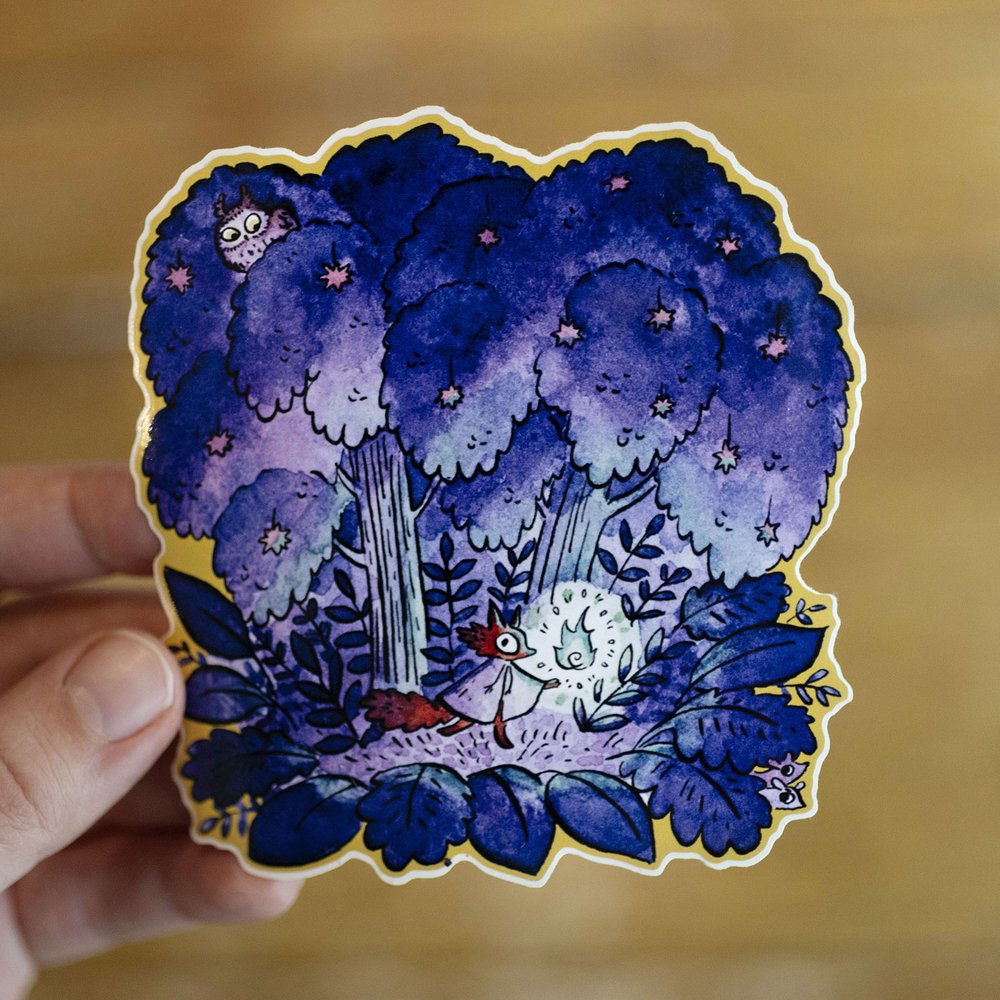 Fox Flight Market Night Stickers - 3 designs to choose from.