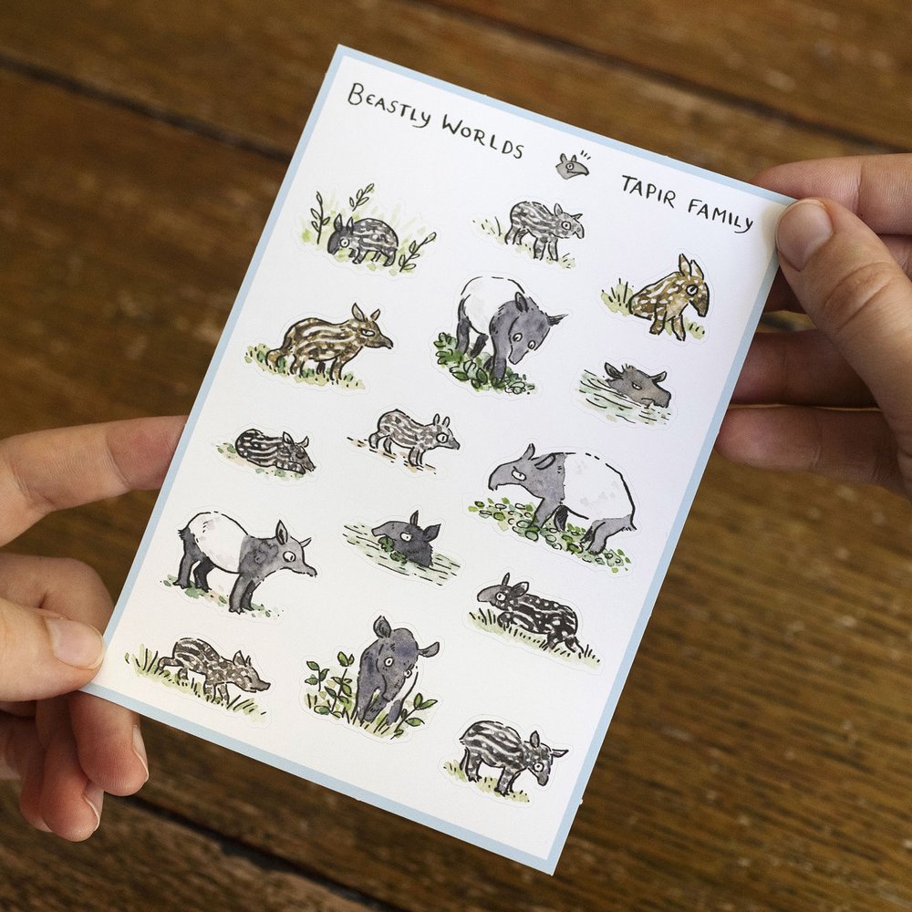 Tapir Family Sticker Sheet