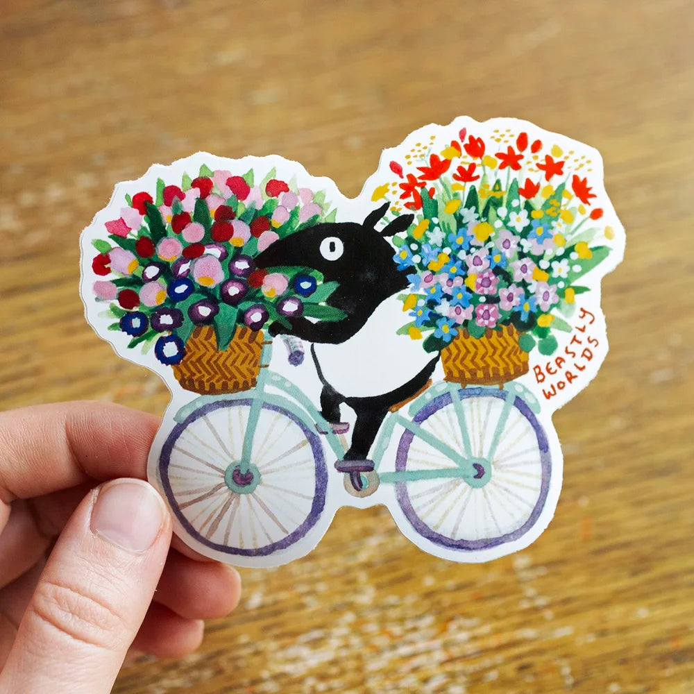 Tapir Flower Delivery Sticker