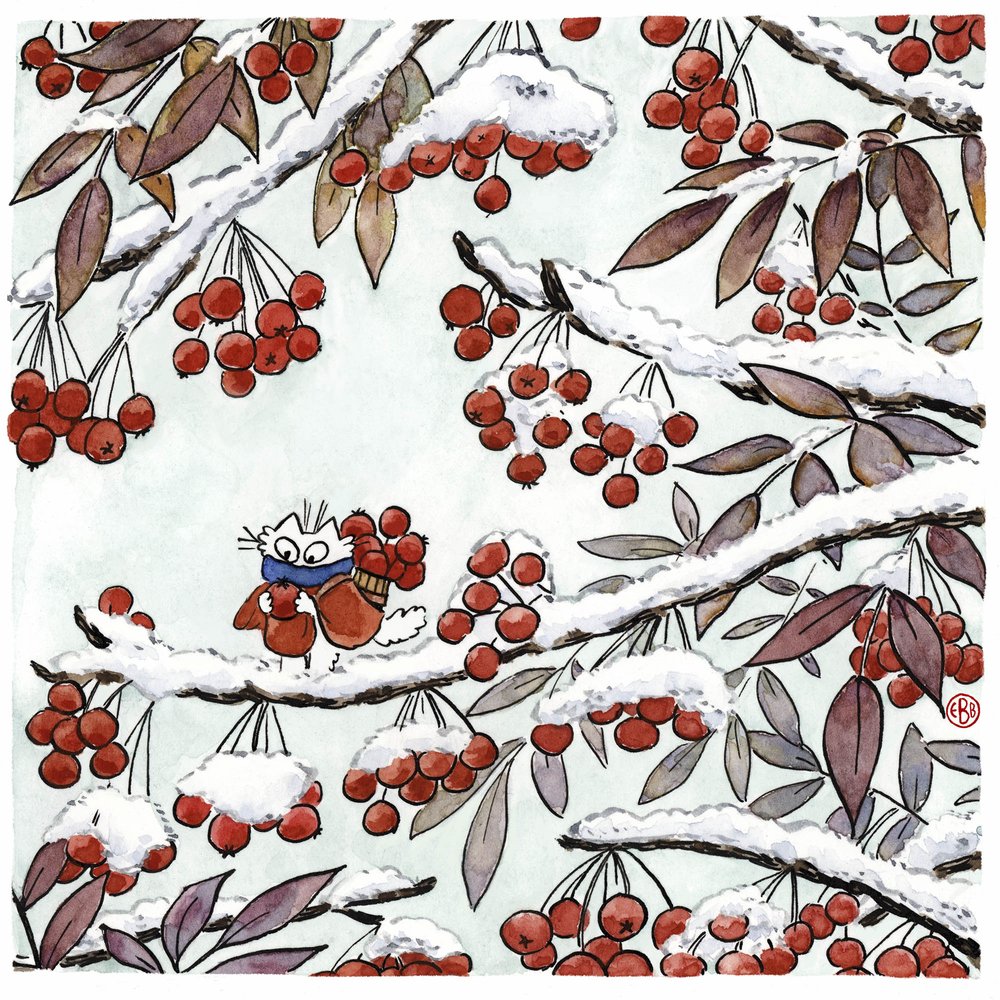Gathering Berries Small Gardener Print - 2 Sizes Available