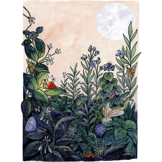 Late Summer Moths Small Gardener Print - 2 Sizes Available