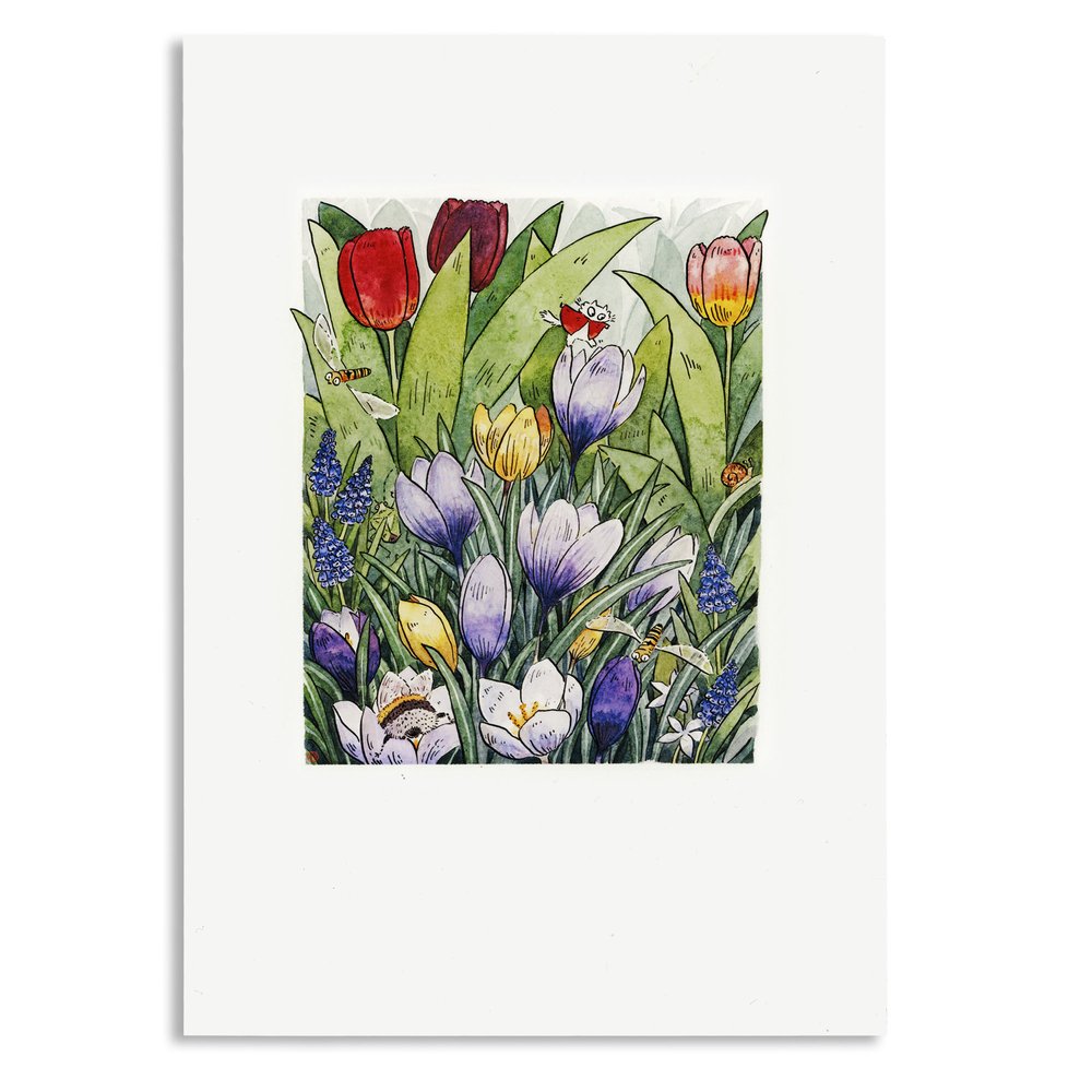 Small Gardener Crocus Explorer Print - 2 Sizes Available