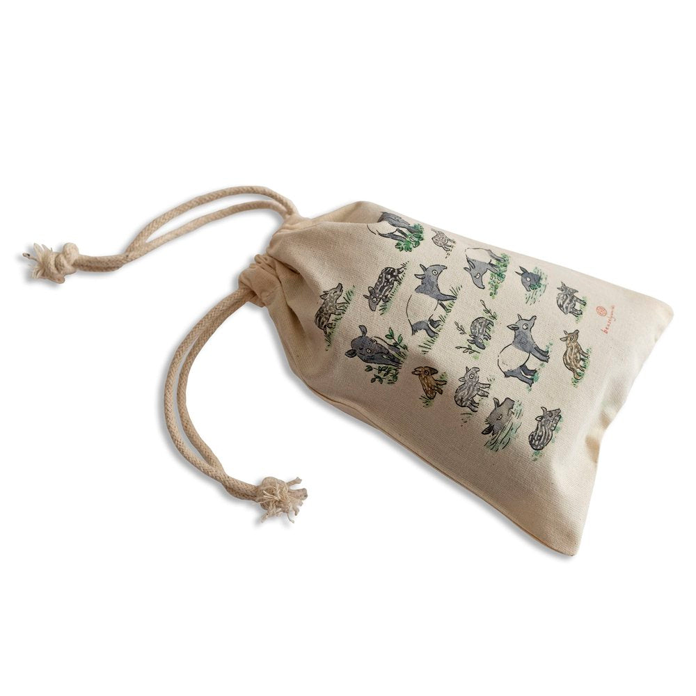 Tapir Family Small Drawstring Bag