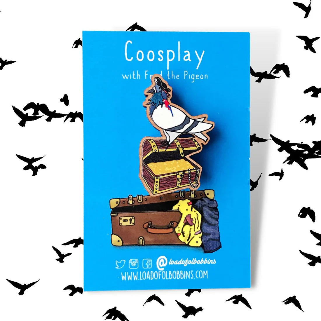Pirate Coosplay Pigeon Pin