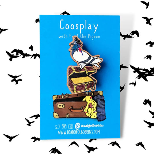 Pirate Coosplay Pigeon Pin