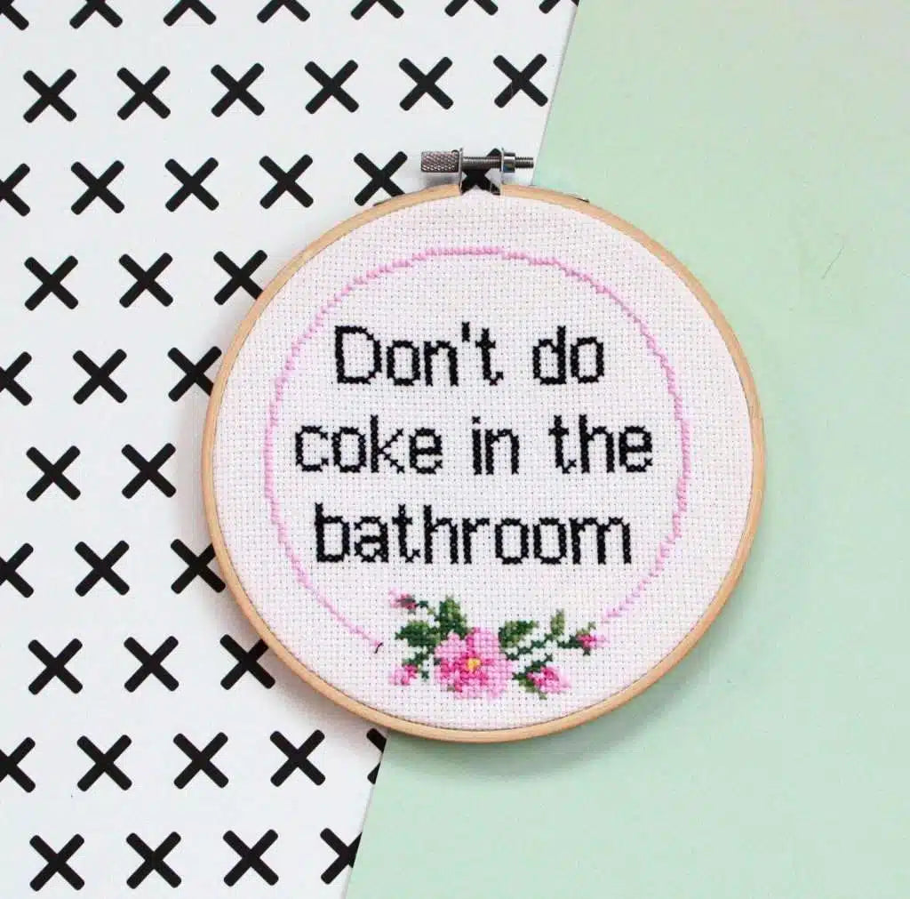 Don't Do Coke Cross Stitch Kit