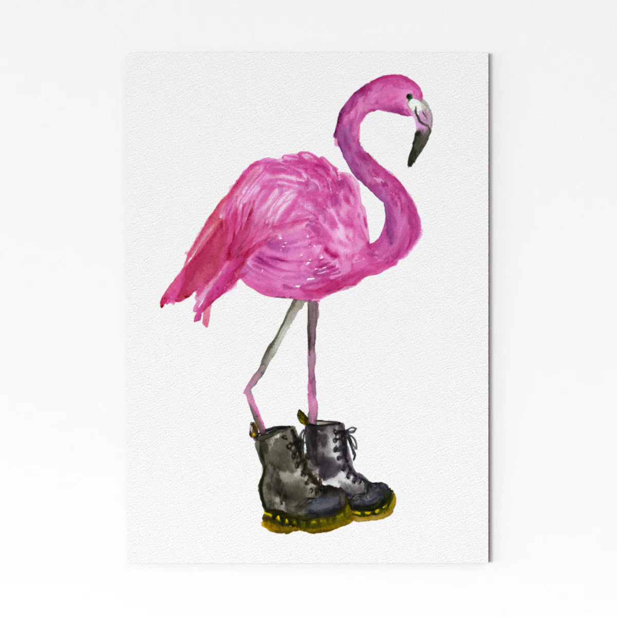 Flamingo In Black Boots Print - Available in 2 sizes